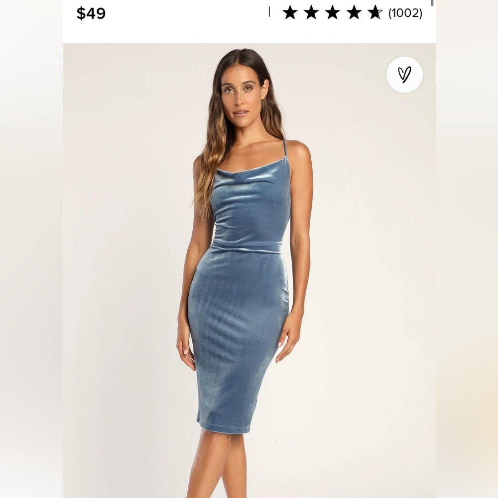 Lulus- jazzy belle slate blue dress